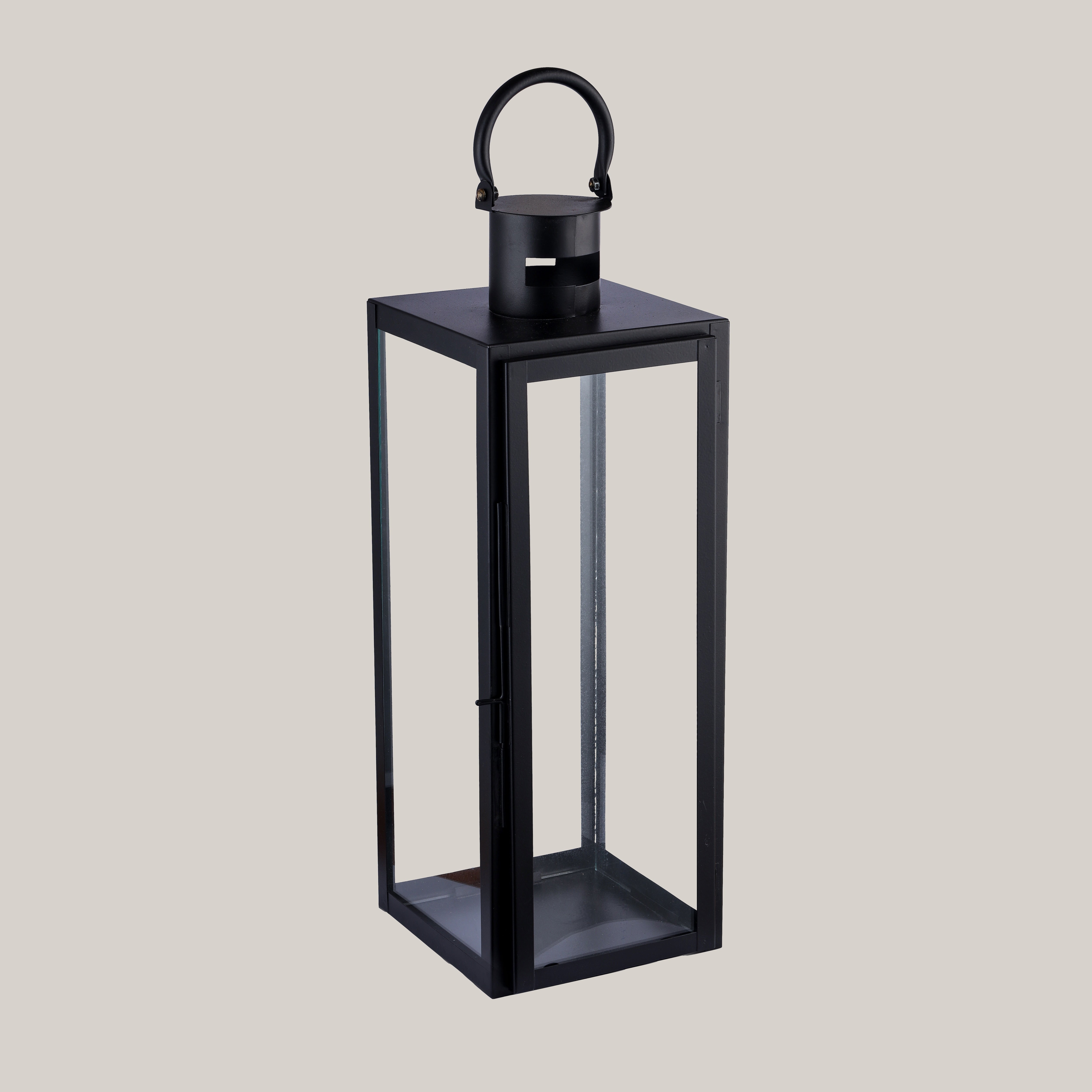 Garden Glow Lantern Black Medium